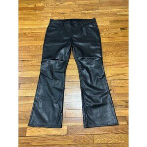 GAP Womens Faux Leather Pants Plus Size 20 Baby Boot Bootcut Retro Style 40x30